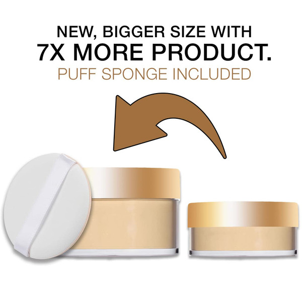 All-New Bellapierre XL Banana Setting Powder | Lightweight Color-Correcting Powder with All Day Makeup Protection | Eliminates Blotchiness and Dark Under-Eye Circles | Talc-Free | Matte Tint - Original - 1 Oz