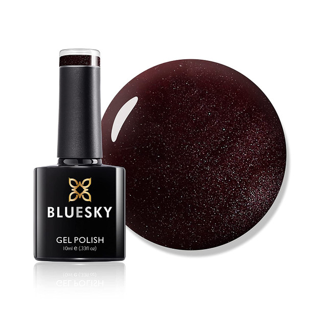 Bluesky Gel Nail Polish Color A07 Chestnut Purple Soak Off LED UV Light - Chip Resistant & 21-Day Wear 0.33 Fl Oz