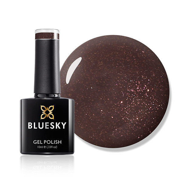 Bluesky Gel Nail Polish Color A14 Mocca Shimmer Soak Off LED UV Light - Chip Resistant & 21-Day Wear 0.33 Fl Oz