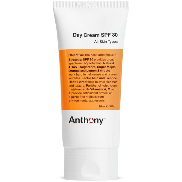 Anthony Day Cream SPF 30 Mens Face Moisturizer with Sunscreen – Anti-aging Face Lotion and Broad-Spectrum Sunblock – Lightweight, Non-Comedogenic Formula for All Skin Types – 3 Fl Oz