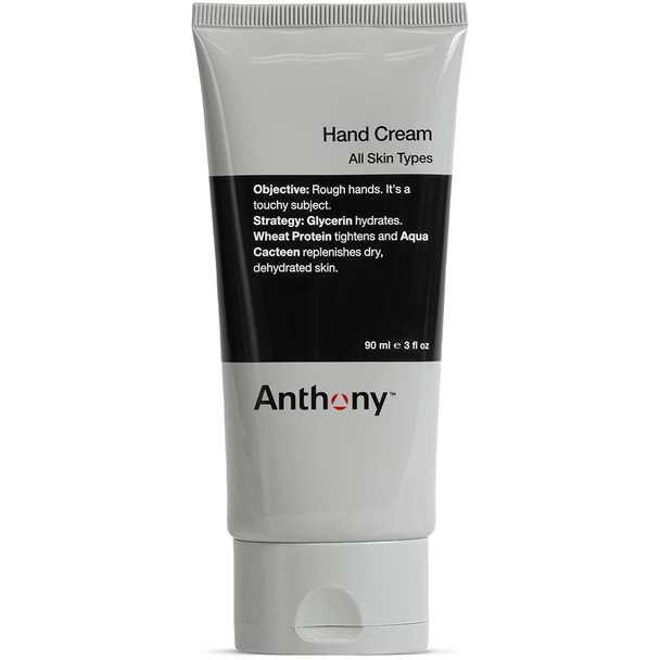 Anthony Hand Cream, 3 Fl Oz. Contains AHA's, Coconut Oil, Shea, Glycerin, Aqua Cacteen, Heals, Hydrates, and Soothes Dry, Chapped, Cracked Hands, Diminishes Tough Calluses