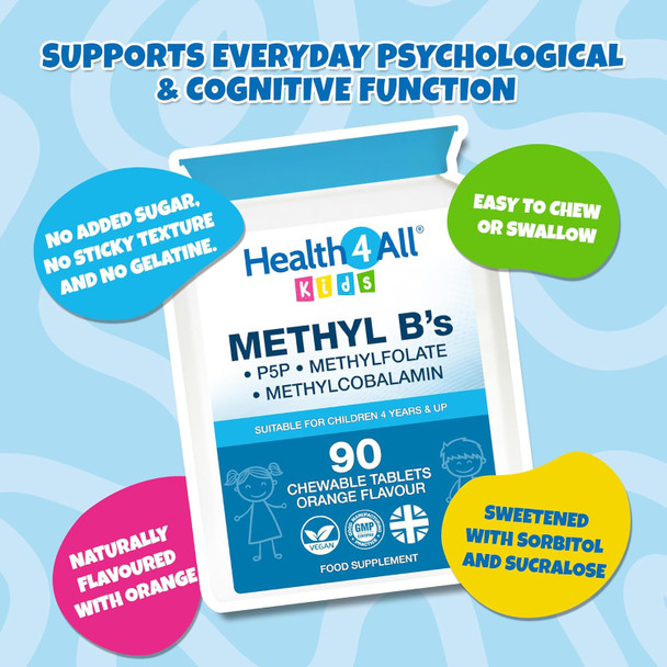 Health4All Kids Methyl B's 90 Chewable Tablets