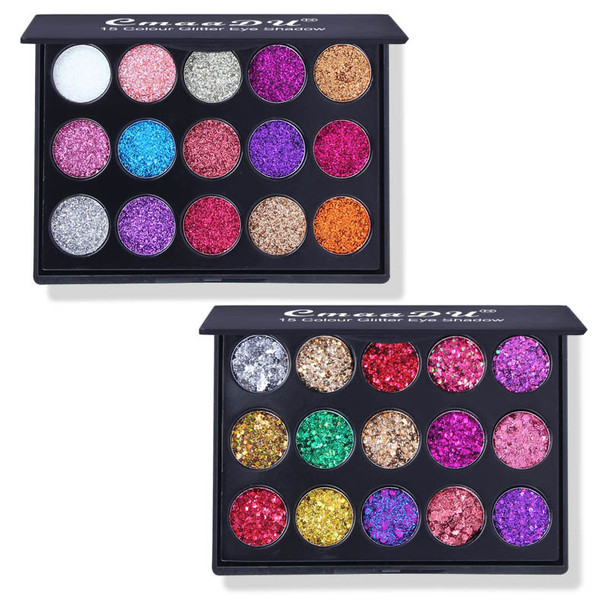 15 Colors Diamond Sequin Eyeshadow Palette Glitter Powder
