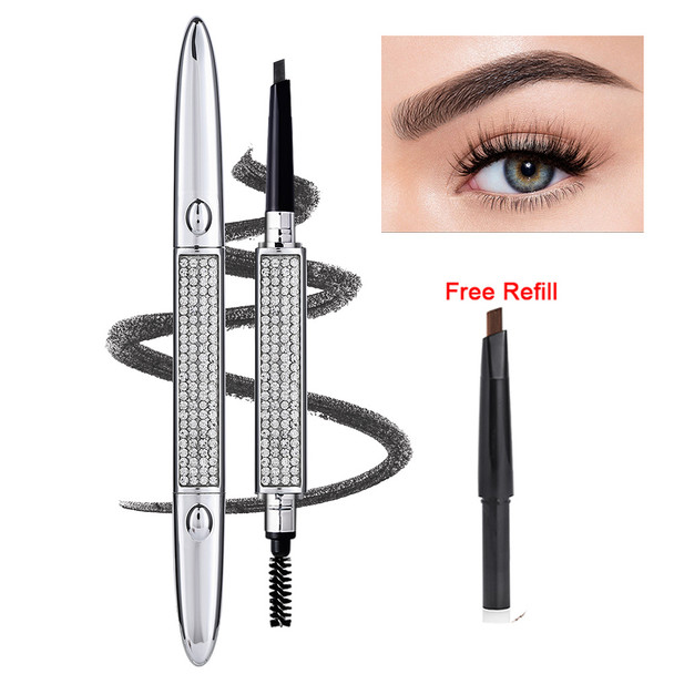 2 In 1 Eyebrow Pencil And Brush,Longlasting Durable Liner Eyebrow