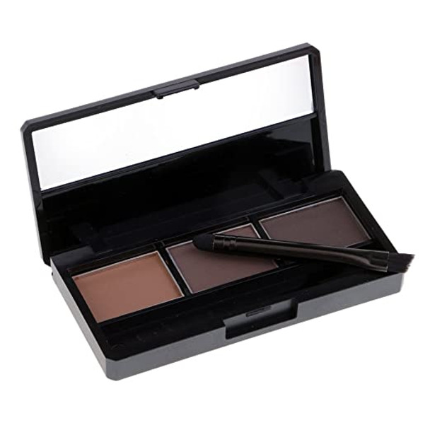 3 Colors Eyebrow Powder Palette Eye Brow With Brush And Mirror Makeup Set Kit