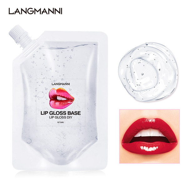 Clear Lip Gloss Base, Moisturize Lipgloss Base Gel Oil Material Lip Makeup Primers, Non Stick Lipstick Primer For DIY Handmade Lip Balms Lip Gloss -50ml