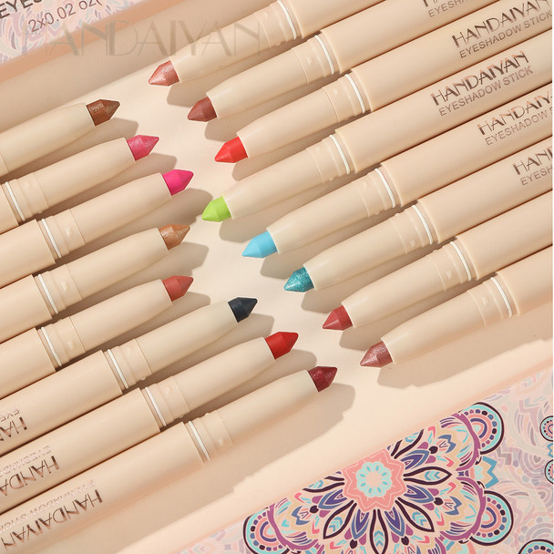 Creamy Eyeshadow Stick Built In With Sharpener,Alcohol Free Creamy Eyeshadow