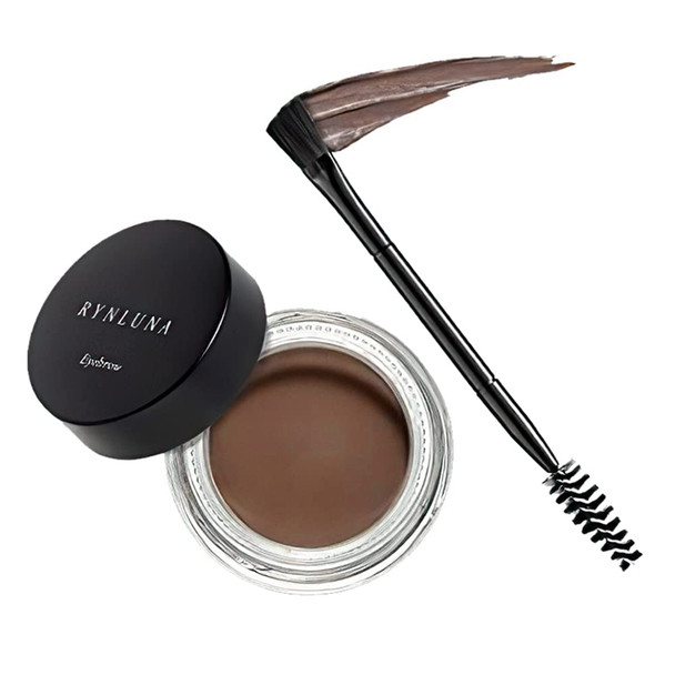 Eyebrow Pomade Cream, Naturally Long Lasting Eyebrow Pomade Gel Waterproof Delicate Smooth Eyebrow Makeup Cosmetics With Eyebrow Brush Dark Brown