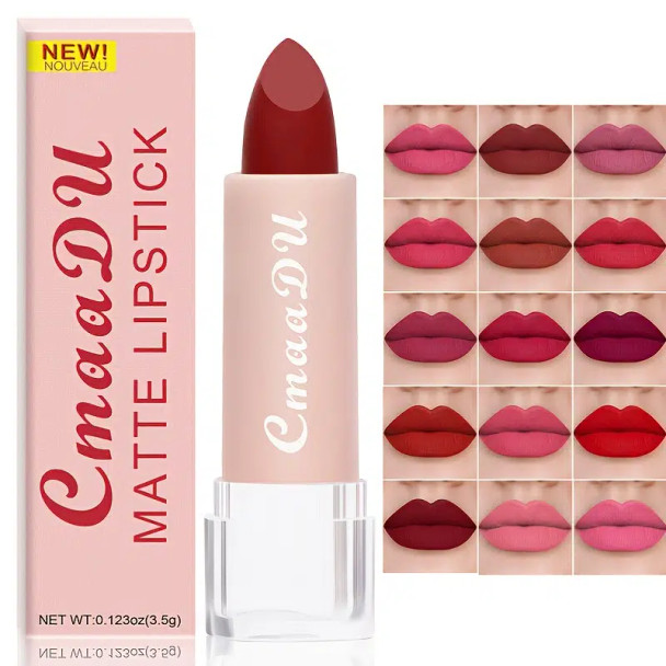Matte Lipstick Matte Waterproof Lip Color Balm Women Cosmetic  Apply Easily Lip Gloss