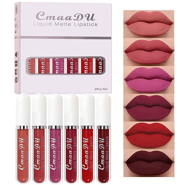 PF-L02 Ever Glossy Moist Lip Gloss, Long Lasting Liquid Shine Matte Lipstick Set Lip Stick Stain Gloss