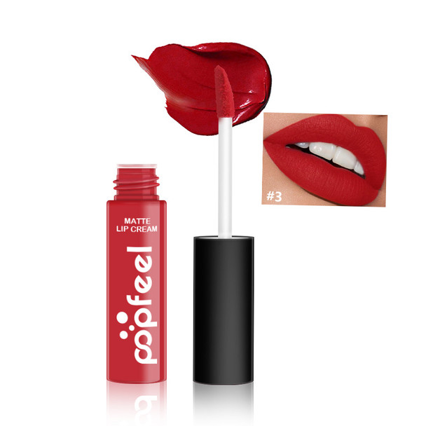 POPFEEL Matte Liquid Long Lasting Lip Gloss Lip Makeup Cosmetics