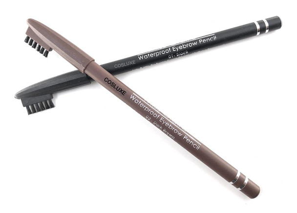 Waterproof Eyebrow Pencil Natural Color Long Lasting Black Brown Eyebrow Pencil With Brush Eyebrow Makeup 1pc