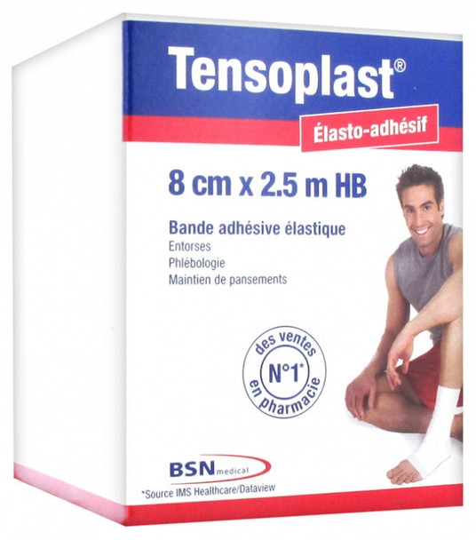 Essity Tensoplast Adhesive Stretching Bandage 8cm x 2,5m HB