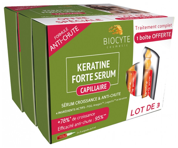 Biocyte Anti-Hair Loss Keratine Forte Serum 3 x 5 Phials