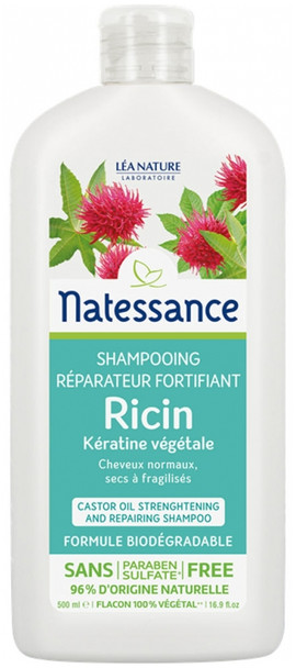 Natessance Fortifying Repairing Shampoo Castor Oil 500ml