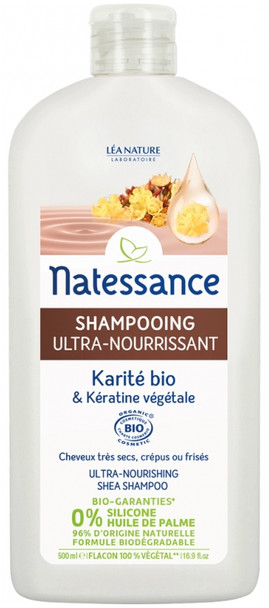 Natessance Organic Ultra-Nourishing Shea and Vegetable Keratin Shampoo 500ml