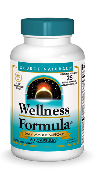Source Naturals Wellness Formula Bio-Aligned Vitamins & Herbal Defense for Immune System Support - Dietary Supplement & Immunity Booster - 60 Capsules