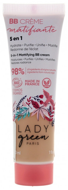 Lady Green 5-in-1 Mattifying BB Cream Organic 30ml