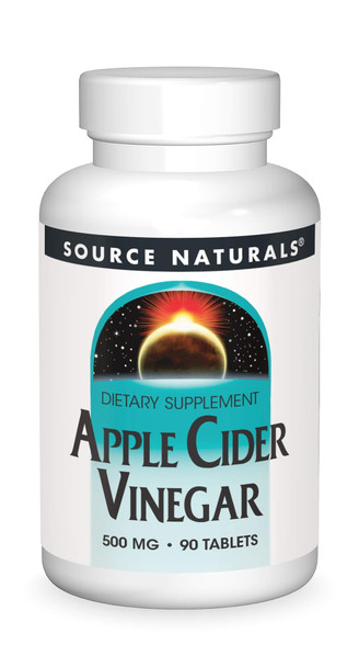 Source Naturals Apple Cider Vinegar 500mg Dietary Supplement - 90 Tablets