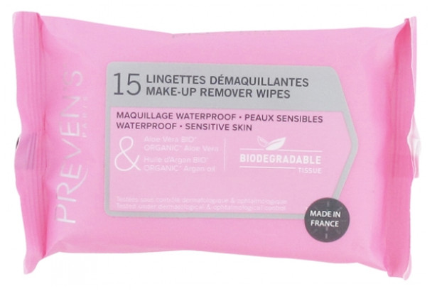 Preven's Make-Up Remover Wipes 15 Wipes