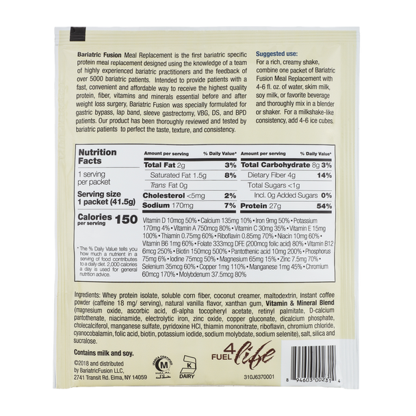 Cappuccino High Protein Meal Replacement - Single Serve Packet