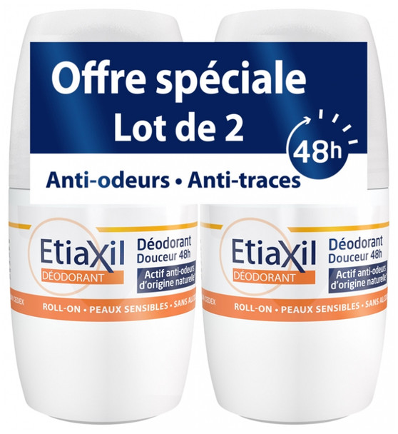 Etiaxil Gentle Deodorant 48H Roll-On 2 x 50ml
