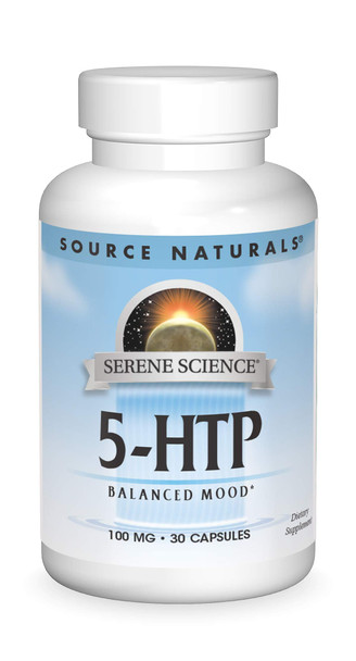 Source Naturals Serene Science 5-Htp 100Mg, Balanced Mood - 30 Capsules