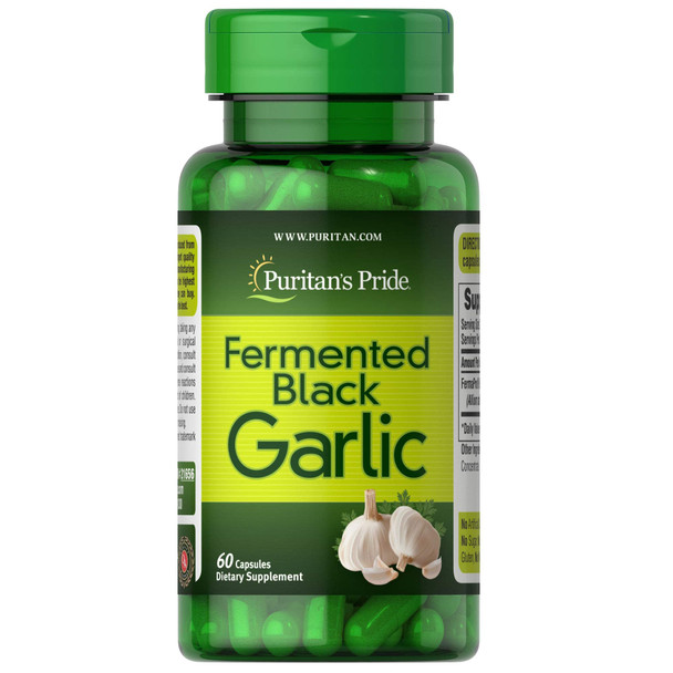 Puritan's Pride Fermented Black Garlic, 60 Capsules by Puritan's Pride, 60 Count