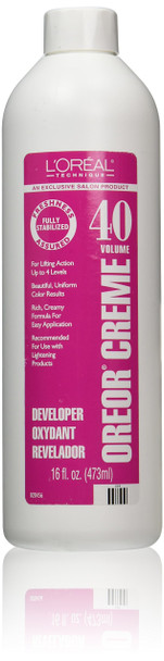 L'Oreal Oreor Creme 40 Volume Developer, 16 Ounce