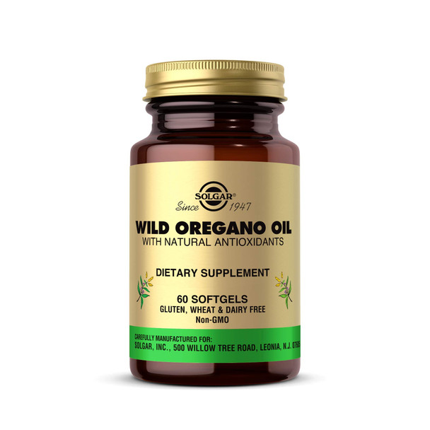 Solgar Wild Oregano Oil, 60 Softgels - High Quality Oregano Oil Concentrate - Immune Support - Includes Natural Antioxidant Phytochemicals - Non Gmo, Gluten Free, Dairy Free - 60 Servings