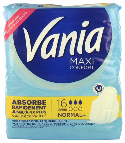 Vania Maxi Comfort Normal+ 16 Sanitary Napkins