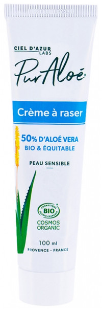 Pur Aloe Organic Shaving Cream with Aloe Vera 50% 100ml Pur Aloe Organic Shaving Cream with Aloe Vera 50% 100ml