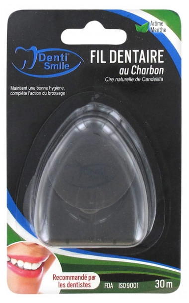 Denti Smile Charcoal Dental Floss Mint Flavor 30m