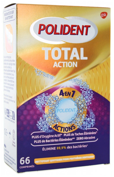 Polident Corega Total Action 4in1 Cleansing 66 Tablets