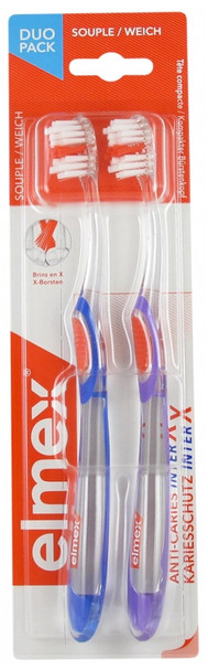 Elmex Anti-Decays InterX Soft Toothbrushes Duo Pack