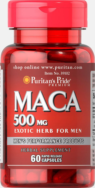 Puritan's Pride Maca 500 mg-60 Rapid Release Capsules
