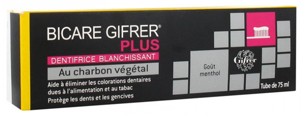 Gifrer Bicare Gifrer Plus Whitening Toothpaste with Vegetable Charcoal 75ml