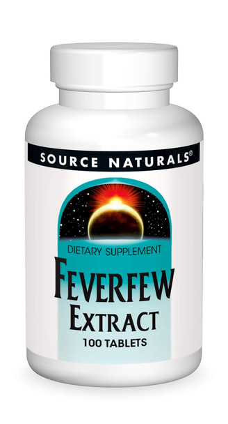 Source Naturals Feverfew Extract - Supports Healthy Brain Function - 100 Tablets