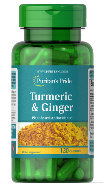 Puritan's Pride Turmeric & Ginger, 120 Capsules