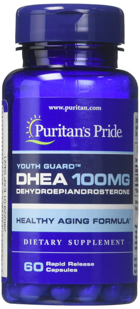 Puritans Pride Anti-Aging* 100 Mg- Capsules, White, 60 Count (Pack of 1)
