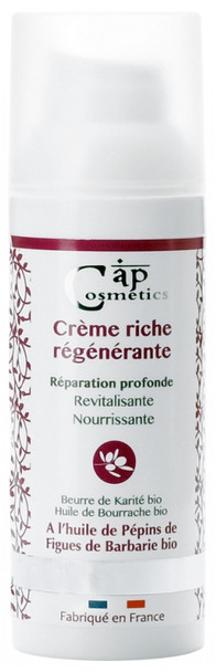 Cap Cosmetics Rich Regenerating Cream Organic 50ml