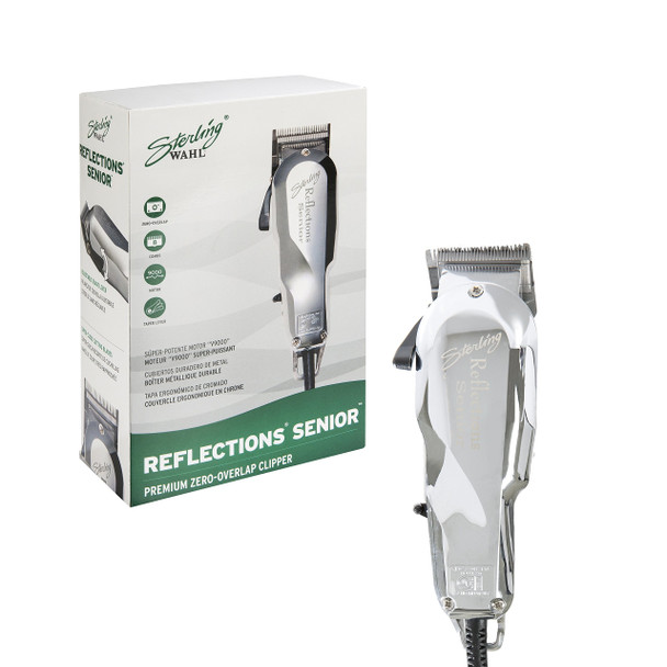 Wahl Professional Reflections Senior Clipper with Metal Housing, Chrome Lid#8501