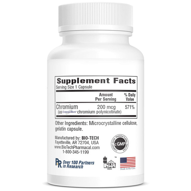 Bio-Tech Pharmacal CrM (Chromium)  100 Capsules