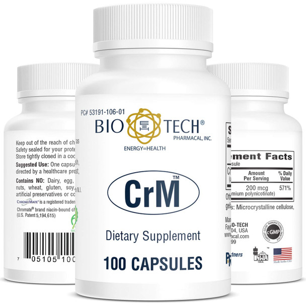 Bio-Tech Pharmacal CrM (Chromium)  100 Capsules