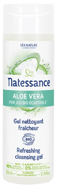 Natessance Aloe Vera Pure Organic Fair Trade Juice Freshening Gel 200ml