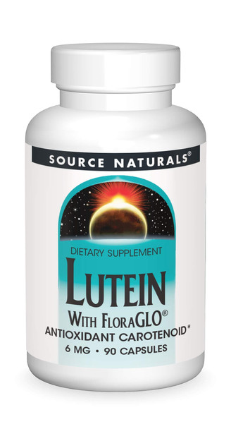 Source Naturals Lutein with FloraGLO 6 mg Antioxidant Carotenoid - 90 Capsules