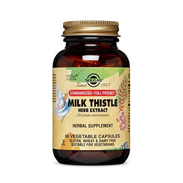 Solgar - Standardized Full Potency Milk Thistle Herb Extract, 60 Vegetable Capsules