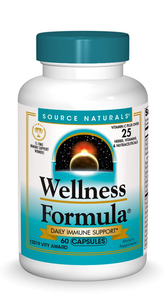 Source Naturals Wellness Formula Bio-Aligned Vitamins & Herbal Defense - Immune System Support Supplement & Immunity Booster - 60 Capsules (Pack of 2)