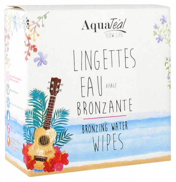 AquaTeal Bronzing Water Wipes 8 Wipes