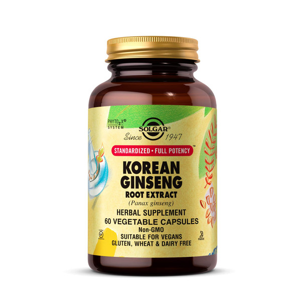 Solgar Korean Ginseng Root Extract, 60 Vegetable Capsules
